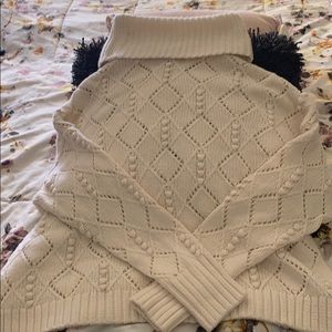 Crop style knit sweater